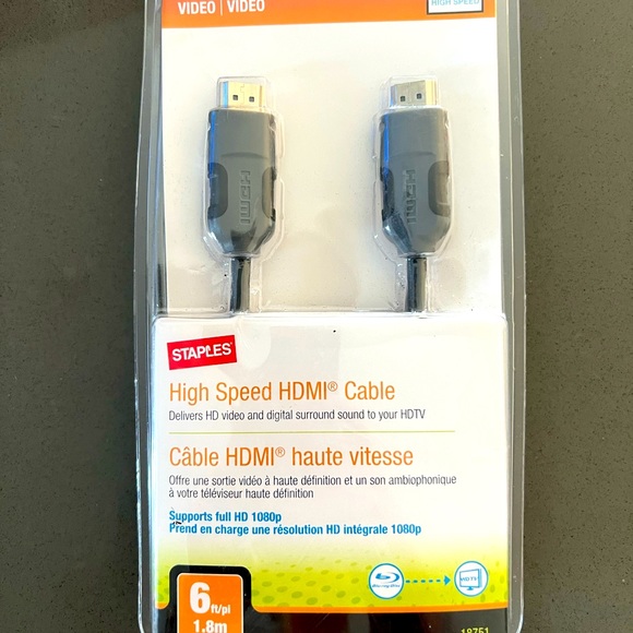 Staples High Speed HDMI Cable - Picture 1 of 2